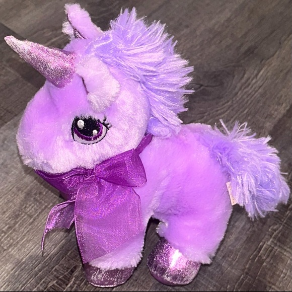 💞 Small Purple Unicorn Stuffed Animal - Picture 1 of 3